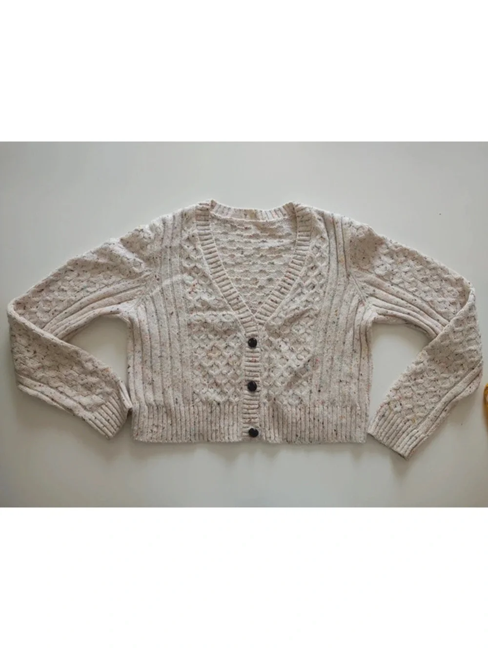 Talbots Beige Knit Cardigan Size S